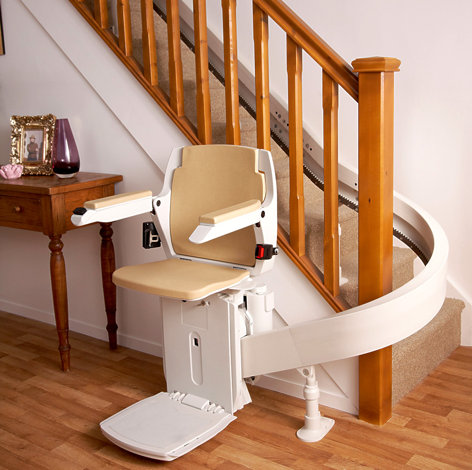 curved rental stairlift installation Bradford