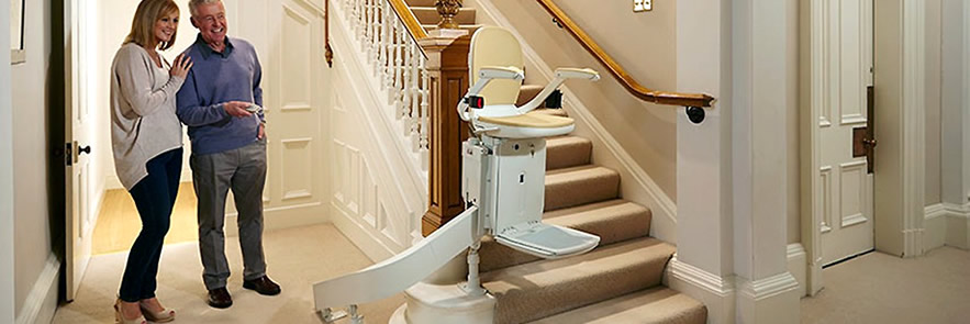 curved stairlift installation in Huddersfield
